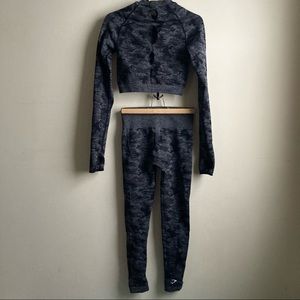 Gymshark Adapt Seamless Camo Cropped LS Leggings